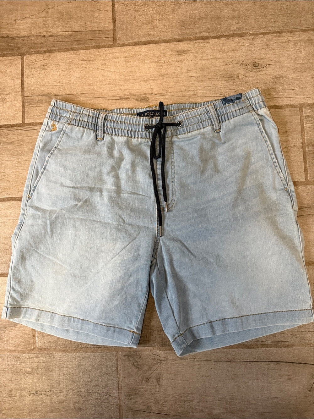 NWT U.S. Polo Assn Light Blue Stretch Hybrid Shorts Men’s Large